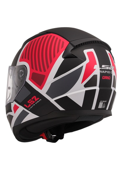 Ls2 Rapıd 2 Grıd Full Face Motosiklet Kaskı Mat Beyaz - Kırmızı - Siyah