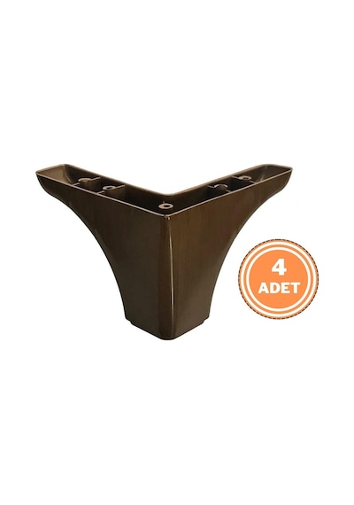 4 Adet Ilgaz Bellona Mobilya Ayak Koltuk Çekyat Ayağı 10 Cm Kahverengi