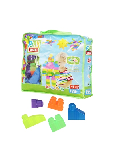 Play Blox 2991 Neon Renkler Mega Blok Seti 133 Parça Yeşil Çantalı