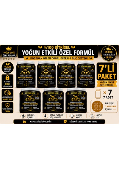Bitkisel Atom Güç Ve Enerji Macunu & Performans Desteği 7 x 17 G