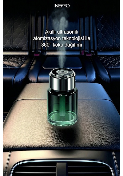 160 Ml Işıklı Akıllı Araç Aroma Kokusu Araba Kokusu Şarjlı Otomatik Hava Ferahlatıcı Koku li