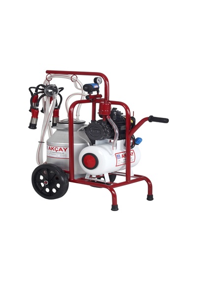 Tek Sağım Yağlı Sistem 30 Lt Alüminyum Güğümlü Süt Sağım Makinesi