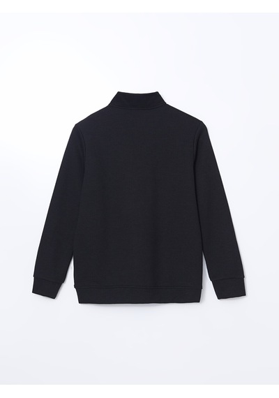 Lcwaıkıkı Classic Siyah Dik Yaka Erkek Sweatshirt