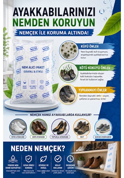 Nemçek Nem Alıcı Rutubet Giderici Koku Ve Küf Önleyici 2 Paket 500 Gr