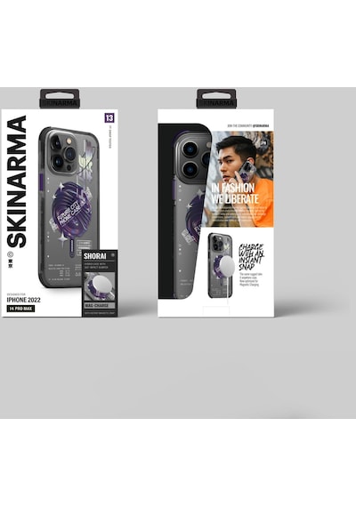 Apple Uyumlu iPhone 14 Pro Max Kılıf Skinarma Şeffaf Airbag Tasarımlı Magsafe Şarj Özellikli Shorai Kapak