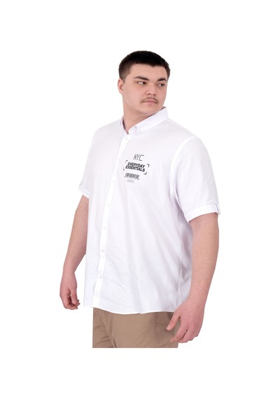 Mode Xl Büyük Beden Erkek Gabardin Gömlek Everyday Essentials U25602 Beyaz Beyaz