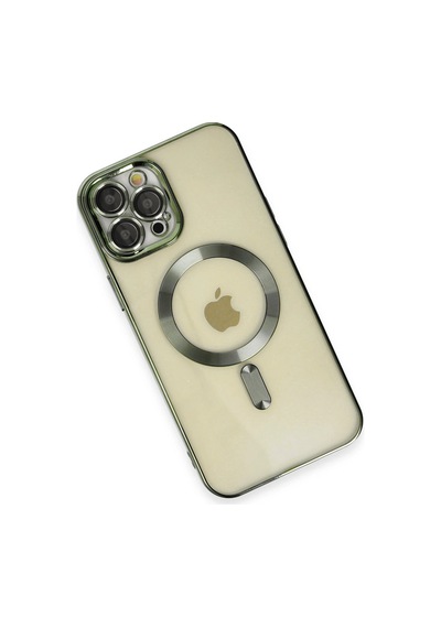 Hnrlıshp Newface Apple iPhone Uyumlu  12 Pro Max Kılıf Kross Magneticsafe Kapak - Koyu Yeşil