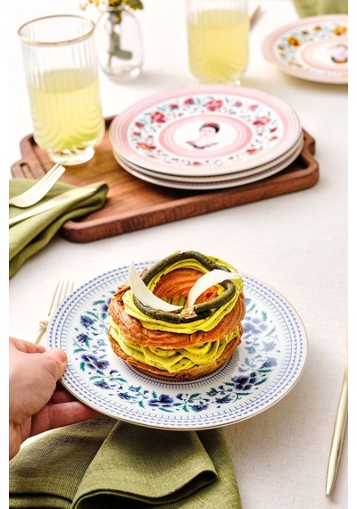 Karaca Frida Kahlo 6 Parça Porselen Pasta Seti 19 Cm