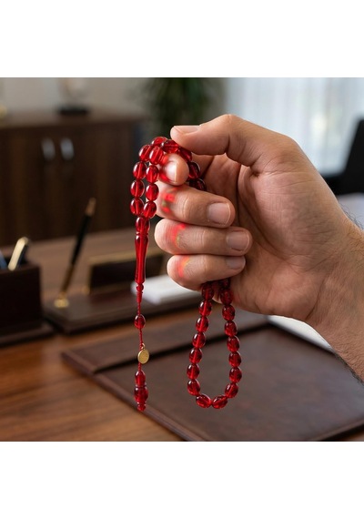 Saul 33'lü Sıkma Kehribar Tespih Koleksiyonu - Özel Formül - Sistemli Püsküllü Ve Günlük Çekim İçin Hediyeli Çok Renkli