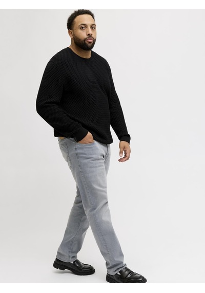 Jack & Jones Büyük Beden Slim Straight Tim Jean - 12293558 Gri