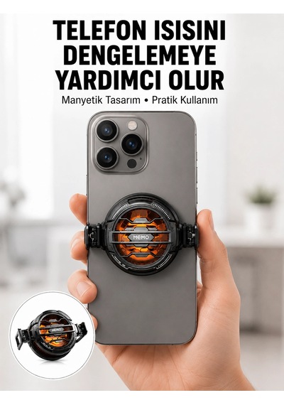 Hubrendy Tekno Mobil Oyunlar İçin Serinletici Telefon Fanı Sessiz Çalışma Geniş Kıskaçlı Tasarım