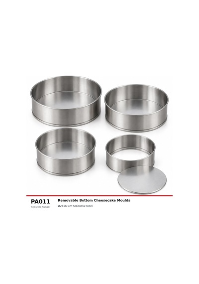 Fida Altı Çıkmalı Cheesecake Kalıbı Paslanmaz - Ø240 H60mm Inox