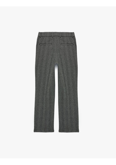 Koton Balıksırtı Desenli Cepli Klasik Pantolon Siyah Desenli 7wam40132nw