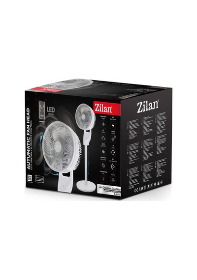 Zilan Zln1016 Ayaklı Vantilatör 3 Kademe Hız Ayarlı Kumandalı 10" Hava Dolaşımlı Vantilatör