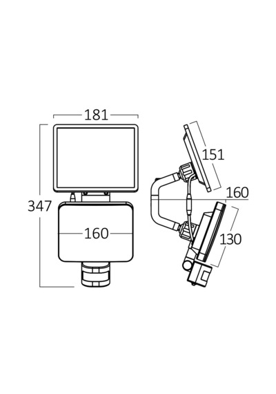 Braytron Bg36-00281 Siyah Çift Yönlü Dış Mekan Bahçe Apliği - Ip54 Su Geçirmez Alüminyum Gövde