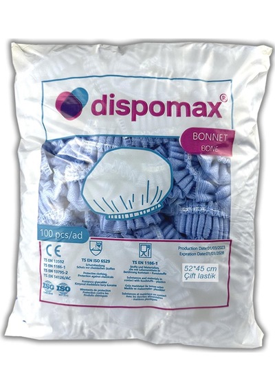 Galoşsan Dispomax Tek Kullanımlık Tela Bone 1000 Adet Mavi 52x45cm Çok Renkli