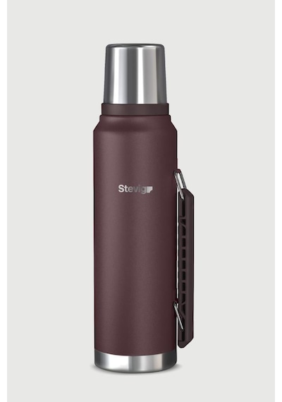Stevig 1 Camper Klasik Kulplu Sızdırmaz Çelik Termos 1.2 Lt Dark Plum St-258 Bordo