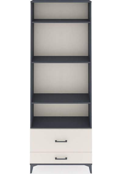 Arges Dolap 4 Raflı 2 Çekmeceli 88x30x243 Antrasit-aytaşı Antrasit
