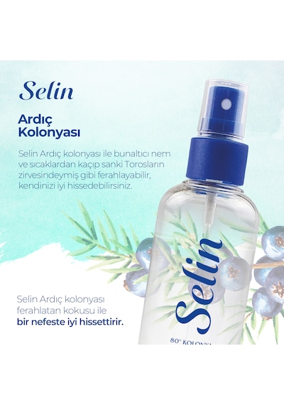 Selin 80 Derece Ardıç + Manolya Esintisi Sprey Kolonya 4 x 100 ML
