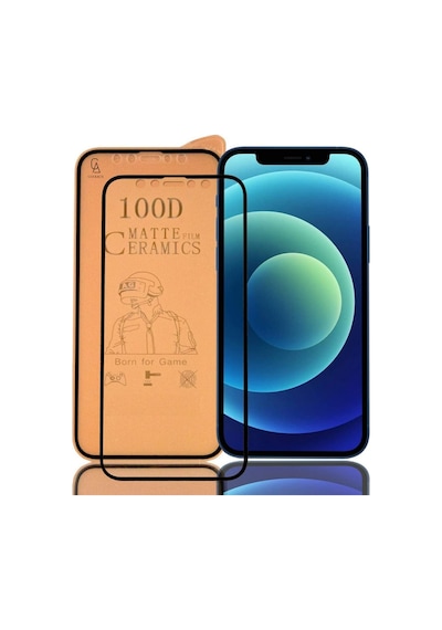 Apple Uyumlu iPhone 17 Pro Max Içi Kadife Lansman Kılıf Ve Mat Seramik Tam Kaplayan Ekran Koruyucu Lila