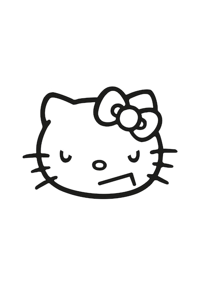 Kızgın Hello Kitty Sticker, Oto Sticker, Motor Sticker 10x7 Cm