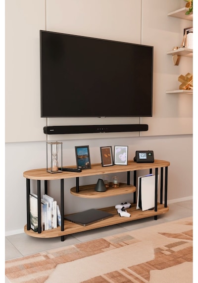 Modern Tv Ünitesi Ahşap Raflı 2 Katlı Televizyon Sehpası Minimalist,dayanıklı, Fonksiyonel Tv Standı Atlantik Çam Modern Tv Ünitesi Ahşap Raflı 2 Katlı Televizyon Sehpası Minimalist,dayanıklı, Fonksiyonel Tv Standı Atlantik Çam