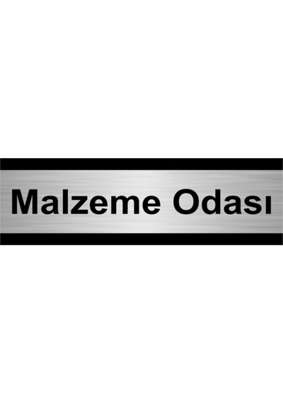 Numune Odası 10x20cm Gümüş Renk Metal Yönlendirme Levhası