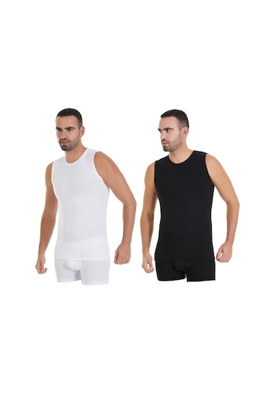 6'lı Paket Erkek Modal Sıfır Kol Atlet 001