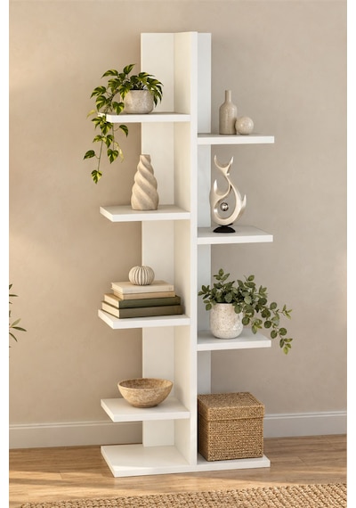 Nord Kitaplık Ve Çiçek Standı 45 X 120,8 X 21,7 Cm - Beyaz