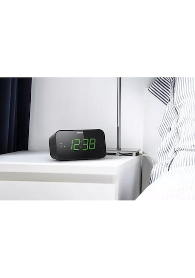 Philips Tar3306 FM Radyolu Masa Saati Alarmlı Saat Zaman Ayarlı