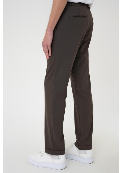 Efor Comfort Fit Beli Lastikli Toprak Jogger Pantolon P 1185 TOPRAK
