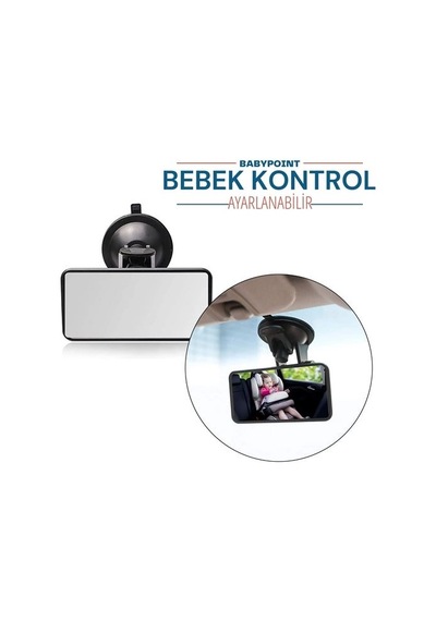 Mey İthalat Babypoınt Ayarlanabilir Bebek Araç Aynası Güvenli Sürüş İçin Geniş Görüş 428863
