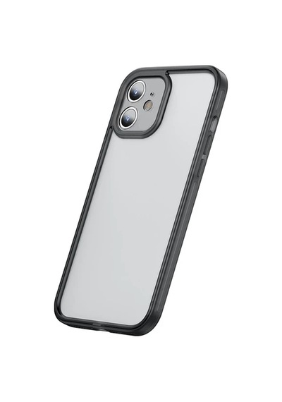 Baseus iPhone Uyumlu 12 Mini Kamera Lens Koruyuculu Frame Kılıf- 5775 Siyah