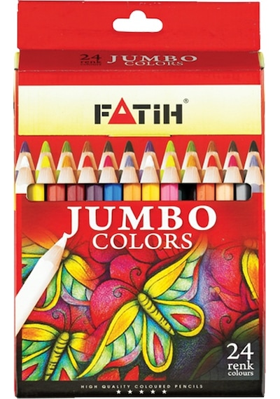 Fatih Kuru Boya Karton Kutu Jumbo Tam Boy 24 Renk 33350