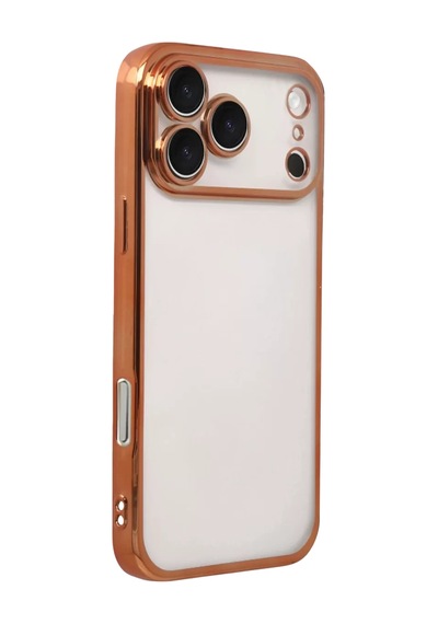 Newface Apple İphone 17 Pro Max Razer Lensli Silikon - Turuncu