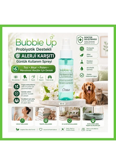 Bezos Bubble Up Probiyotik Destekli Alerji Karşıtı Araç İçi Sprey 50 Ml Dmc