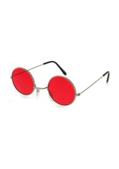 Modaroma John Lennon Kırmızı Unisex Güneş Gözlüğü-Kırmızı
