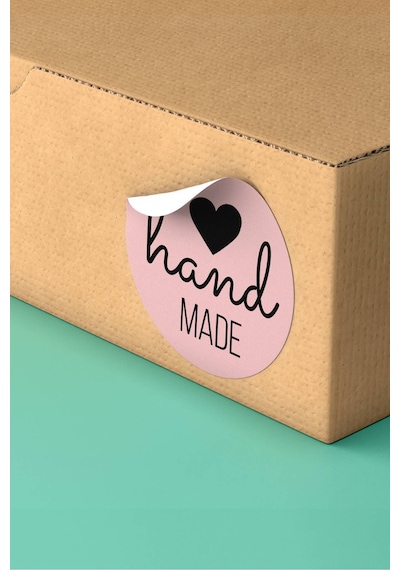 Pembe Hand Made Kargo Sticker 3x3cm St2172 Çok Renkli