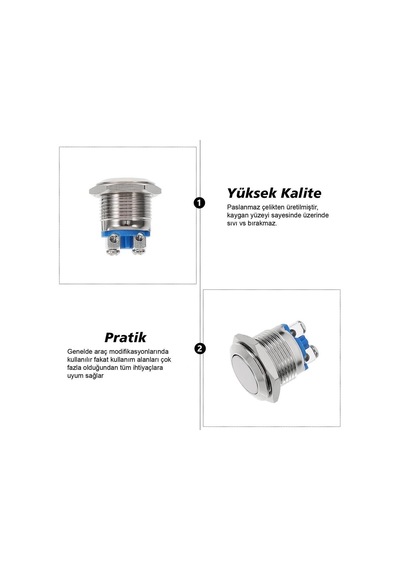 Powermaster Ic-182 D98 Metal 19mm Düz Buton Pbs28b-2-180237
