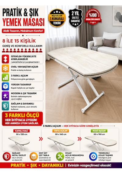 Oval Yan Baştan Açılır Akıllı Masa Üst Tabla Mdf Yüksekliği Ayarlanabilir Pratik Traverten Oval Yan Baştan Açılır Akıllı Masa Üst Tabla Mdf Yüksekliği Ayarlanabilir Pratik Traverten