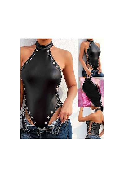 Mentra Online Özel Tasarım Yanları Kuş Gözlü Yandan Bağlamalı Şık Babydoll Sarı