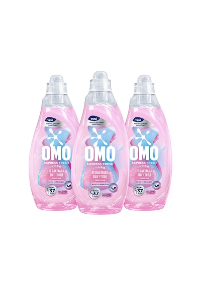 Omo Express Fresh Sensitive Beyaz Ve Renkliler Sıvı Çamaşır Deterjanı 1480ml X3 Diğer