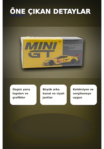 1/64 Chevrolet Corvette Z06 Gt3 Yarış Arabası - 2025 Imsa Daytona Modeli Bx-313376