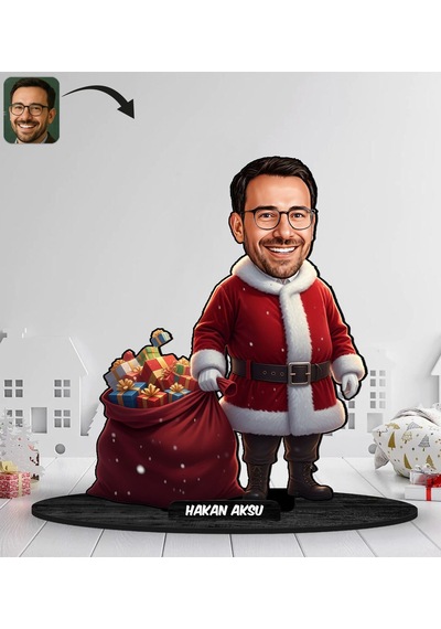 Bk Gift Kişiye Özel Erkek Yılbaşı Tasarımlı Karikatür Biblo -12, Yılbaşı Hediyesi, Yeni Yıl Hediyesi Kobitmeyencom35621 Bk Gift