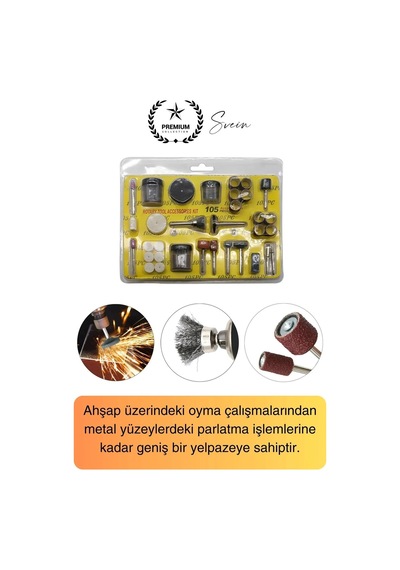 Premium 105 Parça Hobi Gravür Taşlama Ucu Mini Metal Ahşap Oyma Seti Parlatma Zımparalama Fırçalama