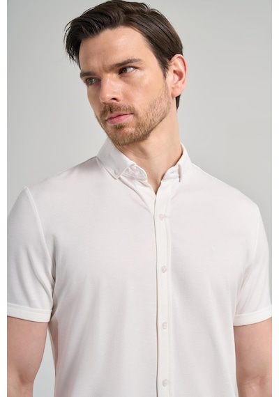 İmza Beyaz Kısa Kol Düz Örme İtalyan Yaka Düğmeli Cepsiz Pamuklu Classic Slim Fit Gömlek 1004250156 600 Beyaz İmza Beyaz Kısa Kol Düz Örme İtalyan Yaka Düğmeli Cepsiz Pamuklu Classic Slim Fit Gömlek 1004250156 600 Beyaz