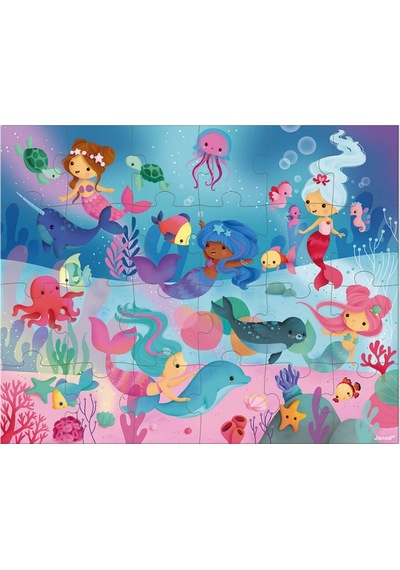 Janod 24 Parça Çantalı Puzzle Deniz Kızı