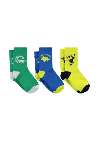 Civil Boys T-rex 3'lü 2-12 Yaş Erkek Soket Çorap - Standart