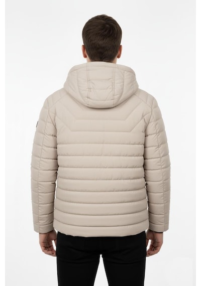 Bigazzi Erkek Kapüşonlu Spor Mont Regular Fit 3019 Bgl-st04897 Taş