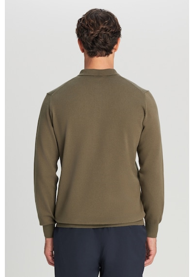 Altınyıldız Classıcs Erkek Hakı Pamuklu Standart Fit Normal Kesim Polo Yaka Triko Kazak Haki Altınyıldız Classıcs Erkek Hakı Pamuklu Standart Fit Normal Kesim Polo Yaka Triko Kazak Haki